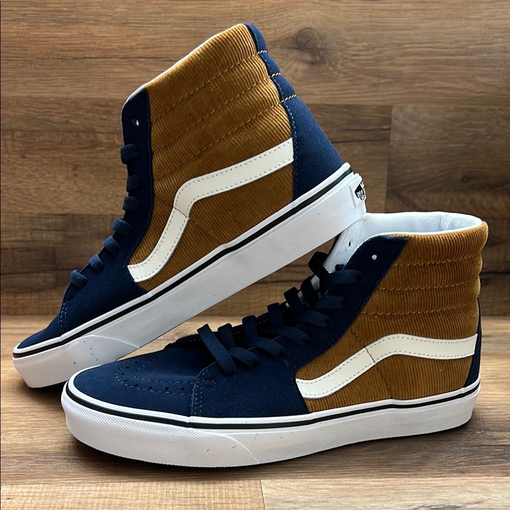 Vans Blue and Brown High-Top Sneakers - Picture 3 of 8